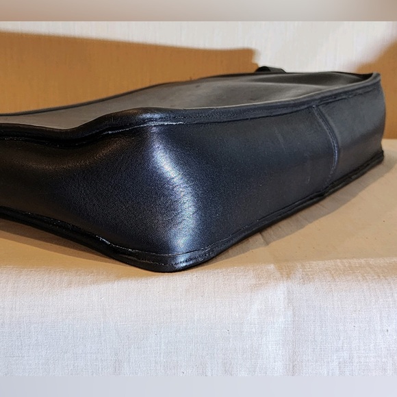 RARE Vintage Coach Gen Leather Large  Morgan Briefcase wBrass TouchLock Closure - Picture 14 of 16